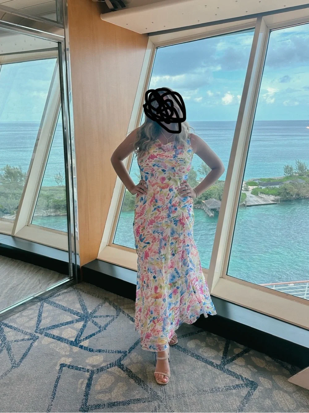 Abercrombie & Fitch Multicolor Floral Maxi Dress with Spaghetti Straps